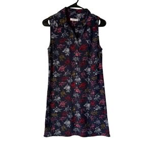 Equipment Femme Floral‎ Print 100% Silk Sleeveless Dress Womens XS